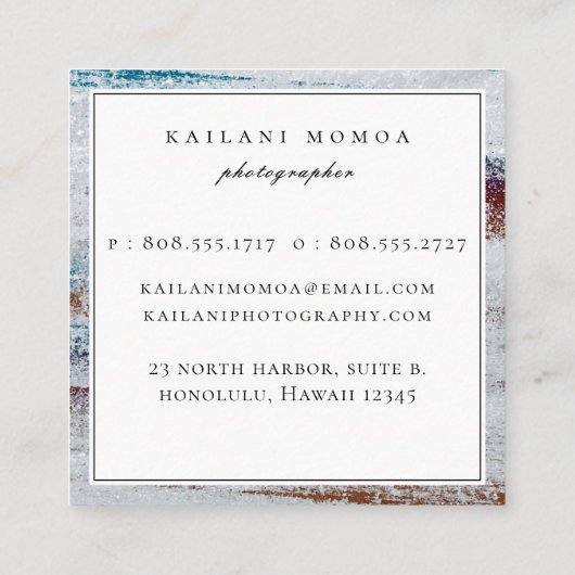 Matig, Abstract gekleurd patroon Vierkante Visitekaartje (Achterkant)