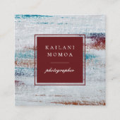 Matig, Abstract gekleurd patroon Vierkante Visitekaartje (Voorkant)