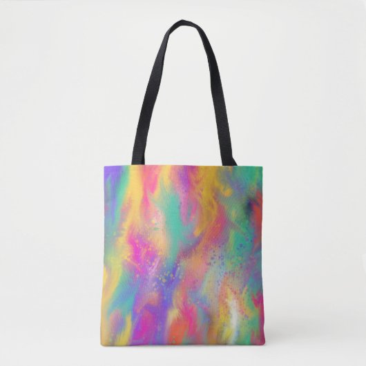 Matig abstract kleurig schilderij tote bag (Voorkant)