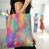 Matig abstract kleurig schilderij tote bag