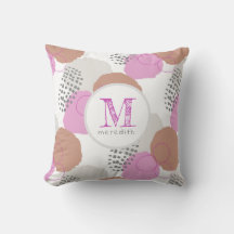 Matig Abstract roze grijze monogram 