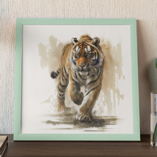 Matig Abstract schilderen van tijger Poster