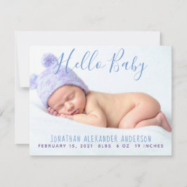 Matig Baby Foto geboorteaankondiging platte Kaart