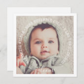 Matig Baby Foto geboorteaankondiging platte Kaart (Voorkant / Achterkant)