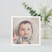 Matig Baby Foto geboorteaankondiging platte Kaart (Staand voorkant)