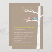 Matig Baby shower van vogelparen Kaart (Voorkant / Achterkant)