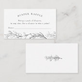 Matig Baby shower van wilde bloemen - Luierkaartje Visitekaartje (Voorkant / Achterkant)