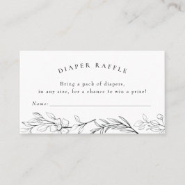 Matig Baby shower van wilde bloemen - Luierkaartje Visitekaartje