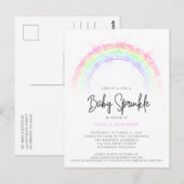 Matig Baby shower voor mousserende regenboog-Baby Briefkaart (Voorkant / Achterkant)