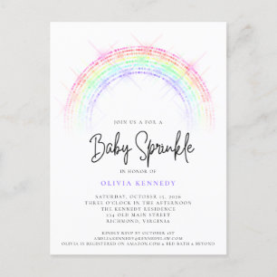 Matig Baby shower voor mousserende regenboog-Baby Briefkaart