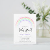 Matig Baby shower voor mousserende regenboog-Baby Briefkaart (Staand voorkant)