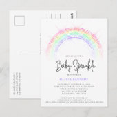 Matig Baby shower voor mousserende regenboog-Baby Briefkaart (Voorkant / Achterkant)