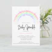Matig Baby shower voor mousserende regenboog-Baby Kaart (Staand voorkant)