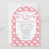 Matig Babymeisje Retro Stripe Patroonbord Kaart (Voorkant)