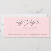 Matig bedrijfsCadeaucertificaat van het Manuscript (Achterkant)