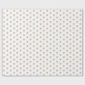 Matig beige tan en witte sterren patronen cadeau cadeaupapier (Vlak)