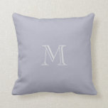 Matig bijtend blauw grijs monogram kussen<br><div class="desc">Modern blauw grijs monogram stijlvol Throw PillowU kunt het monogram eenvoudig wijzigen.</div>