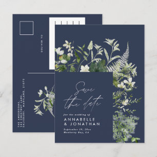 Matig bijtende eucalyptus botanisch elegant blauw aankondigingskaart