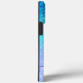 Matig blauw glitter ombre paars chic monogrammen Case-Mate iPhone hoesje (Back / Right)