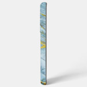 Matig Blauw goudmarmer Monogram Samsung Galaxy Hoesje (Achterkant horizontaal)