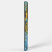 Matig Blauw goudmarmer Monogram Samsung Galaxy Hoesje (Rechterkant)