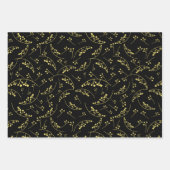 Matig blauw oranje lila geel bessenpatroon inpakpapier vel (Voorkant 3)