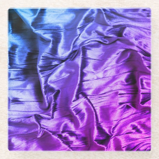 Matig blauw Paars, fijngemaakt Onderzetter Glazen Onderzetter (Voorkant)