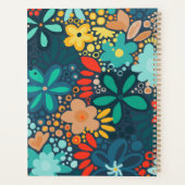 Matig blauwe donkerbloem planner (Achterkant)