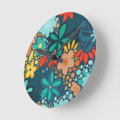 Matig blauwe donkerbloem ronde klok (Hoek)