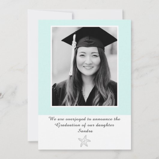 Matig Blauwgroen blauw afstuderen van de soort Aqu Aankondiging (Achterkant)