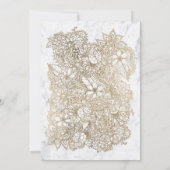 Matig bloemfaux goudmarmer Sweet 16 Kaart (Achterkant)