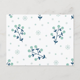 Matig bloempatroon feestdagenkaart