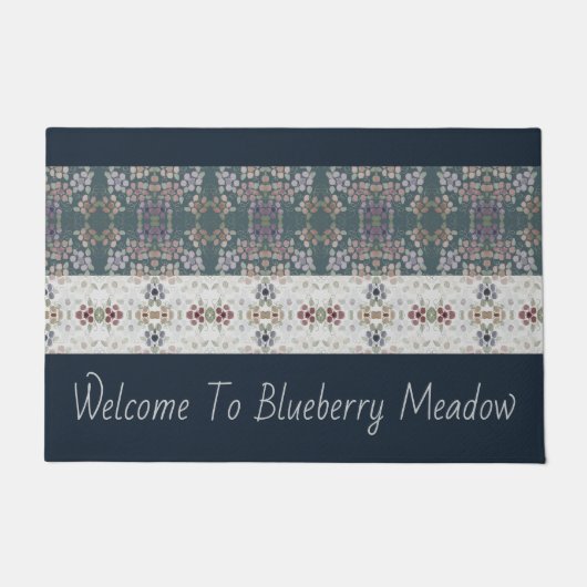 Matig bloemstuk in gedempte kleur deurmat (Voorkant)