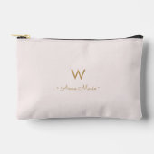 Matig Blush Pink Gold Script Monogram Etui (Voorkant)