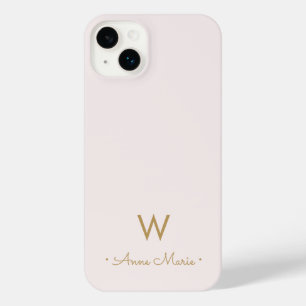 Matig Blush Pink Gold Script Monogram