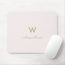 Matig Blush Pink Gold Script Monogram