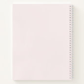 Matig Blush Pink Gold Script Monogram Notitieboek (Achterkant)