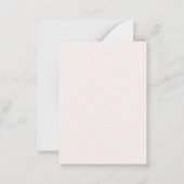 Matig Blush Pink Gold Script Monogram Notitiekaartje (Achterkant)