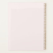 Matig Blush Pink Gold Script Monogram Planner (Achterkant)