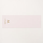 Matig Blush Pink Gold Script Monogram Yogamat (Achterkant (horizontaal))