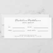 Matig Blush Pink Hair Stylist Cadeaucertificaat (Achterkant)