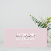 Matig Blush Pink Hair Stylist Cadeaucertificaat (Staand voorkant)