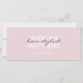 Matig Blush Pink Hair Stylist Cadeaucertificaat (Voorkant)