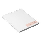 Matig Blush Pink Minimalist Notitieblok (Schuin)