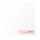 Matig Blush Pink Minimalist Notitieblok (Voorkant)