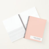 Matig Blush Pink Minimalist Notitieboek (Binnen)