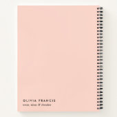 Matig Blush Pink Minimalist Notitieboek (Achterkant)