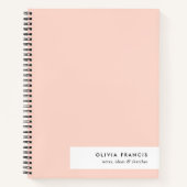 Matig Blush Pink Minimalist Notitieboek (Voorkant)