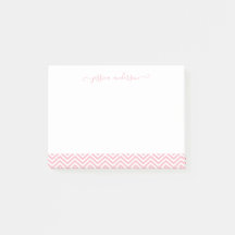 Matig Blush Pink White Chevron Girly Script