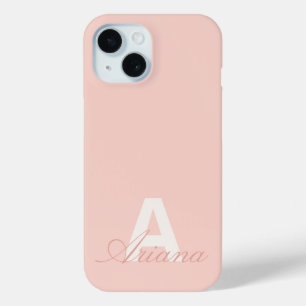Matig Blush Roze feministisch script gegrammeerd iPhone 15 Case